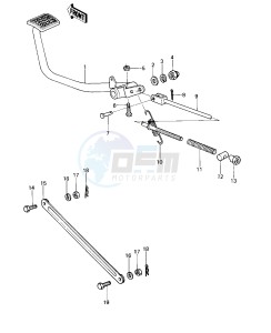 KZ 400 A B (A1-B2) drawing BRAKE PEDAL_TORQUE LINK