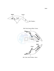 Z750R ABS ZR750PCF UF (UK FA) XX (EU ME A(FRICA) drawing Decals(Black)