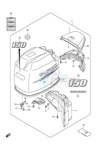 DF 150 drawing Engine Cover (2010 & Newer)