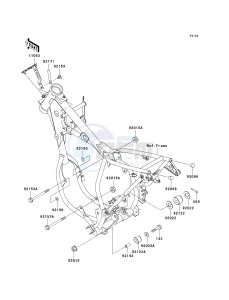 KX 65 A [KX65 MONSTER ENERGY] (A6F - A9FA) A8F drawing ENGINE MOUNT