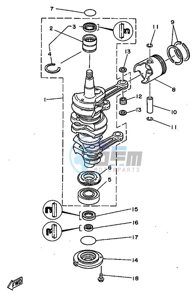 CRANKSHAFT--PISTON