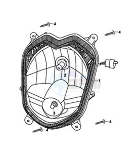 ORBIT II 50 25KMH (L8) NL drawing HEAD LAMP COMPLETE.