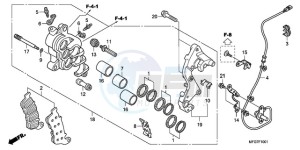 CB600FA9 Europe Direct - (ED / ABS) drawing R. FRONT BRAKE CALIPER (CB600FA/FA3)