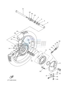 DT175 (3TSW) drawing FRONT WHEEL