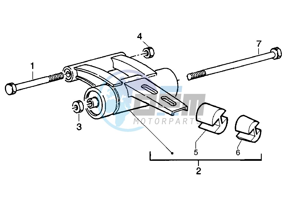 Swinging arm