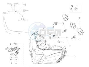 RSV4 1100 RACING FACTORY E4 ABS (EMEA-GSO) drawing Front lights