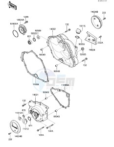 KLF 300 A [BAYOU 300] (A1) [BAYOU 300] drawing ENGINE COVERS