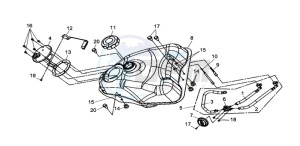 QUAD RAIDER 600 LONG CHASSIS drawing FUEL TANK - FUEL CUT