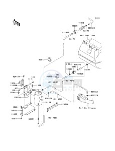 KAF 400 C [MULE 610 4X4 HARDWOODS GREEN HD] (C6F-C9F) C9F drawing FUEL EVAPORATIVE SYSTEM -- CA- -