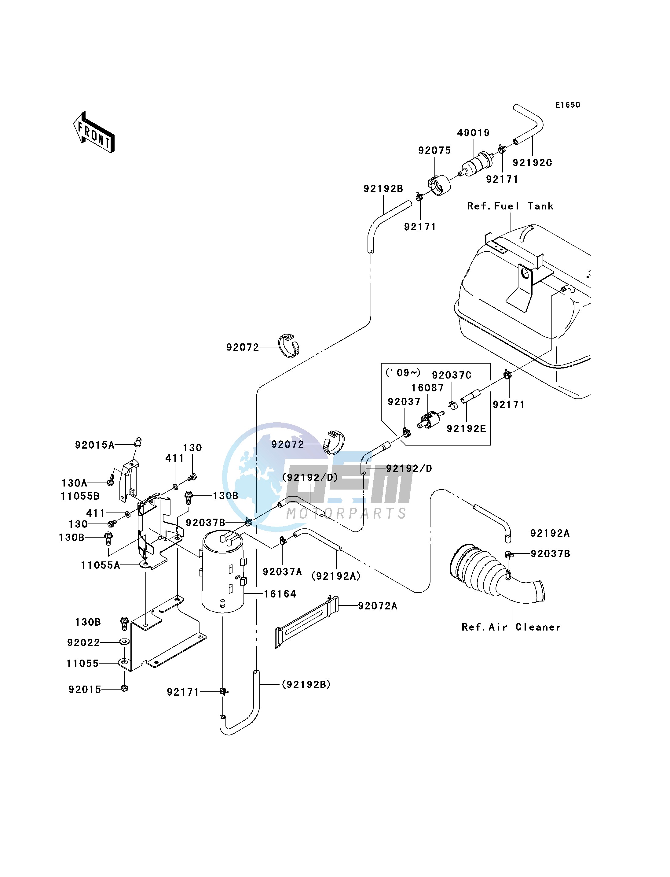 FUEL EVAPORATIVE SYSTEM -- CA- -