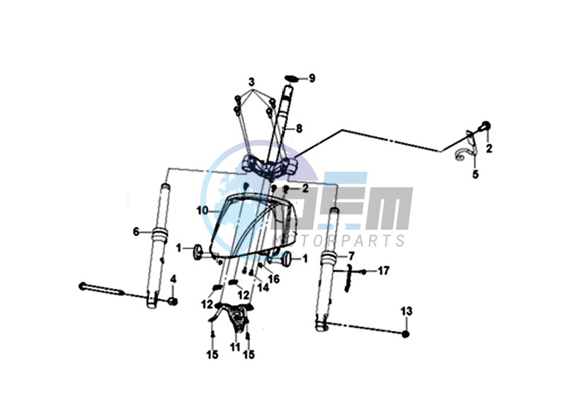 FRONT FORK / STEERING CROWN