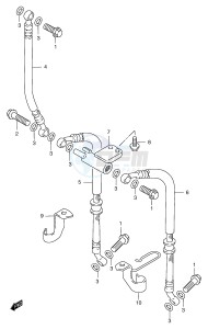 GSF1200 (E2) Bandit drawing FRONT BRAKE HOSE (GSF1200T V W X Y ST SV SW SX SY)