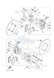 YXM700E YXM700PF VIKING (1XPS) drawing FRONT BRAKE CALIPER