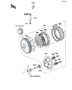 KZ 250 W [LTD BELT] (W1) [LTD BELT] drawing CLUTCH