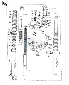 KX 125 A [KX125] (A6) [KX125] drawing FRONT FORK -- 80 A6- -