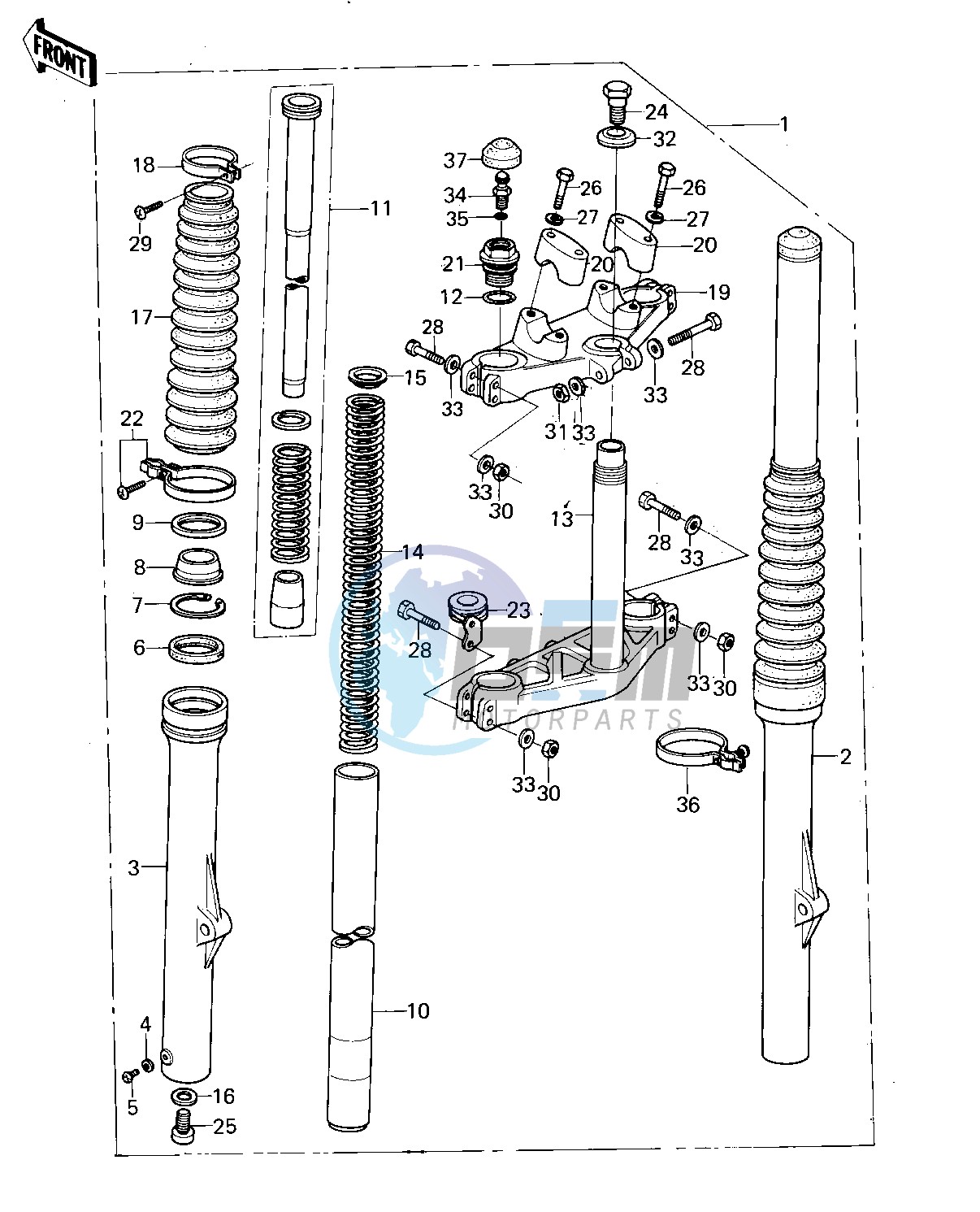 FRONT FORK -- 80 A6- -