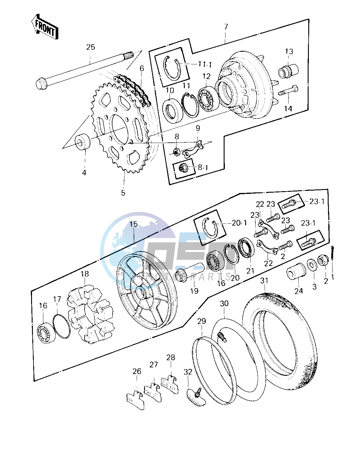 REAR WHEEL_TIRE_HUB_CHAIN -- 80 D3- -