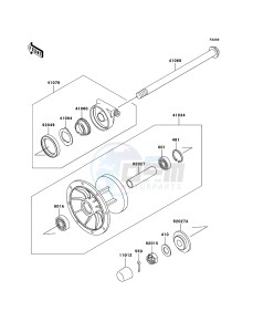 KLE500 KLE500-B1P GB XX (EU ME A(FRICA) drawing Front Hub