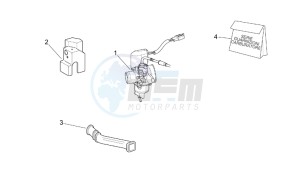 Mojito 50 Custom eng. Piaggio drawing Carburettor cpl.