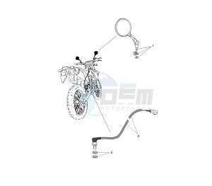 WR F 250 drawing MIRROR EURO KIT