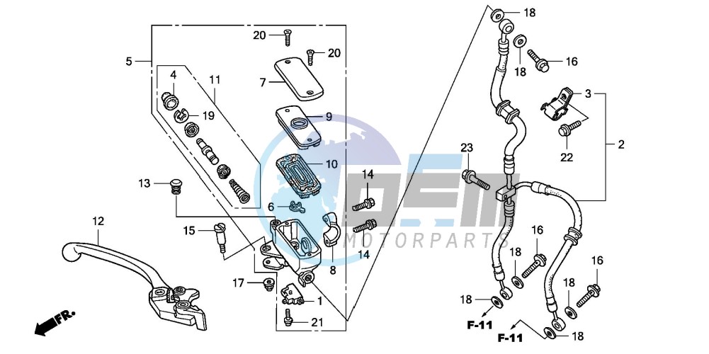 FR. BRAKE MASTER CYLINDER (CBF1000)