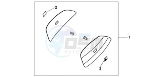 CBF1000A9 UK - (E / ABS MKH) drawing 29L PANNIER COLOUR PANEL SET PEARL COOL WHITE