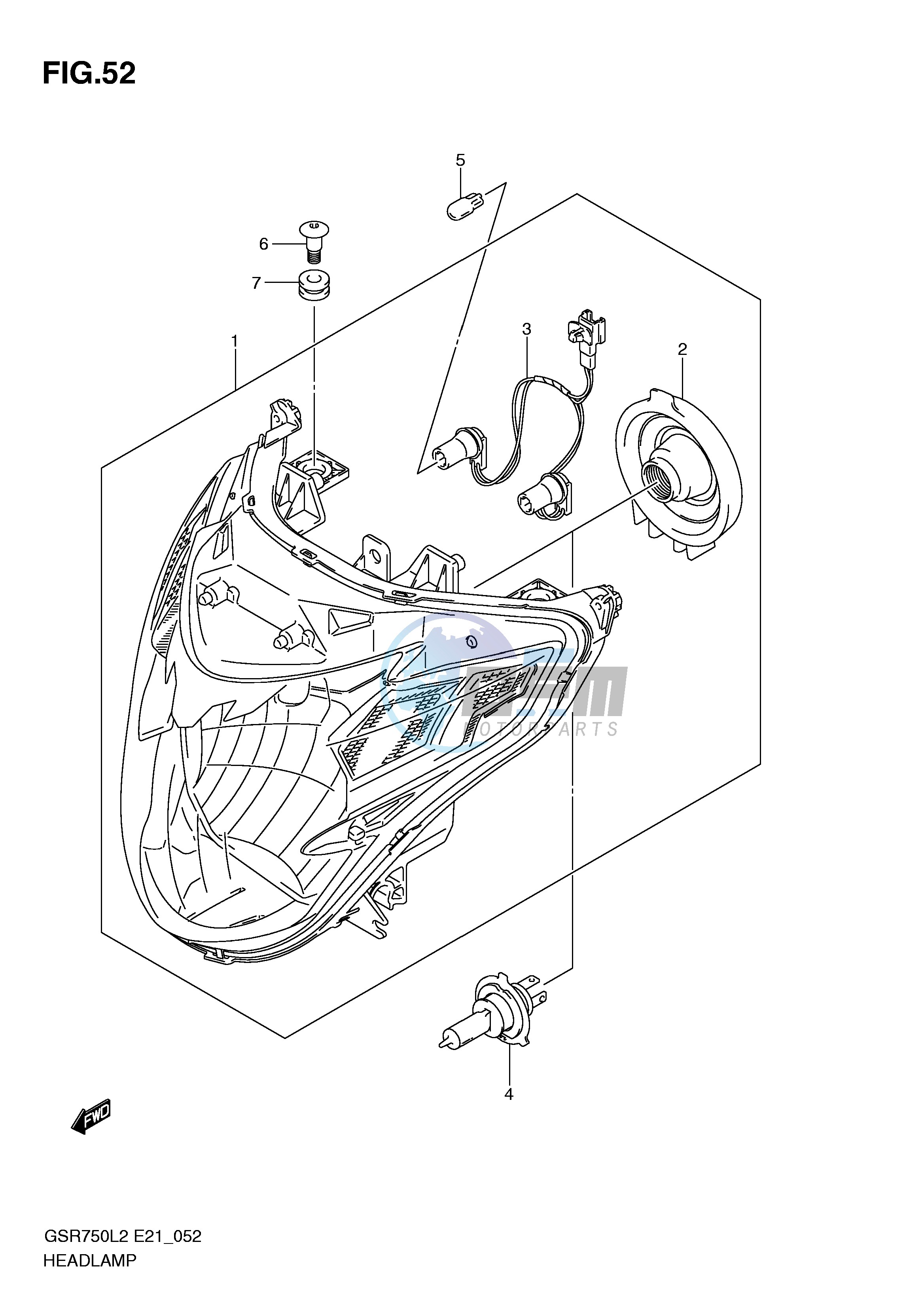 HEADLAMP (GSR750UEL2 E21)