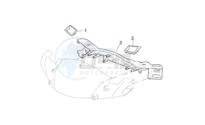 Leonardo 250 st (eng. Yamaha) drawing Front body - Dashboard