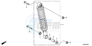 TRX500FPMD TRX500FPM Australia - (U) drawing REAR CUSHION