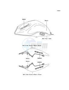 Z750 ZR750L8F GB XX (EU ME A(FRICA) drawing Decals(Ebony)