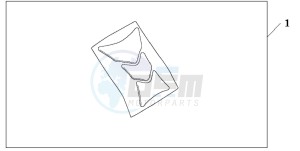 CBF600SA drawing TANK PAD HONDA WING LOGO