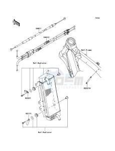 KX250F KX250YCF EU drawing Cables