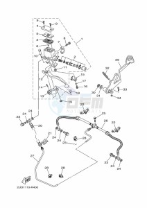 YFM700FWAD GRIZZLY 700 EPS (BFE1) drawing REAR MASTER CYLINDER