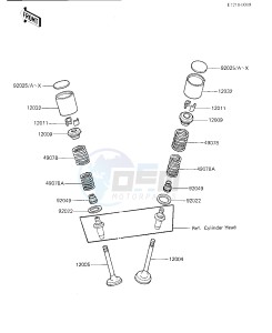 KZ 750 K [LTD BELT] (K1-K2 K2 CAN ONLY) [LTD BELT] drawing VALVES