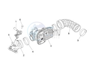 LX 125 4T ie E3 Vietnam drawing Throttle body - Injector - Union pipe