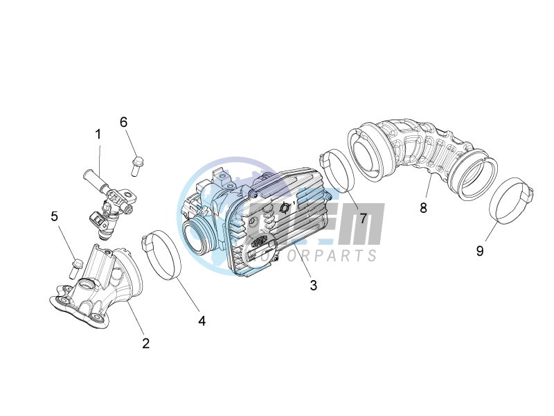 Throttle body - Injector - Union pipe