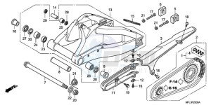 CBR1000RA9 UK - (E / ABS) drawing SWINGARM