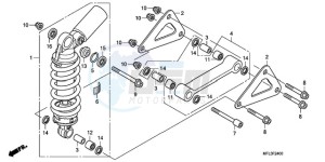 CBR1000RAA UK - (E / ABS MKH) drawing REAR CUSHION