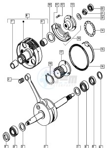 LUXE_25_E-START_K6-K7 50 K6-K7 drawing Crankshaft