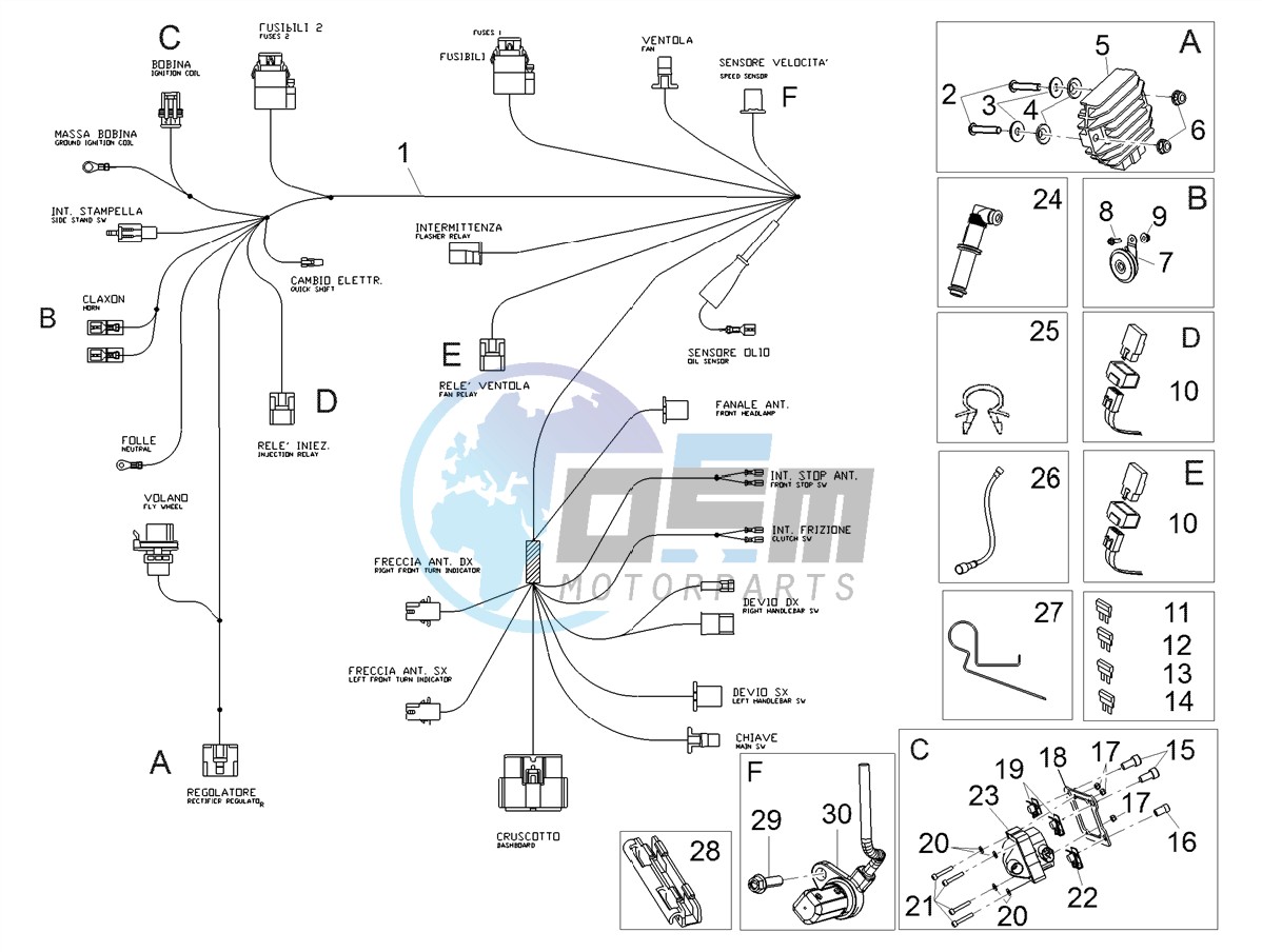 Front electrical system