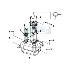 FIDDLE III 125I (XA12W2-EU) (L7-M0) (E4) drawing FUEL TANK - FUEL REGULATOR