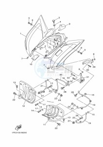 YFM700R (BCX9) drawing REAR FENDER