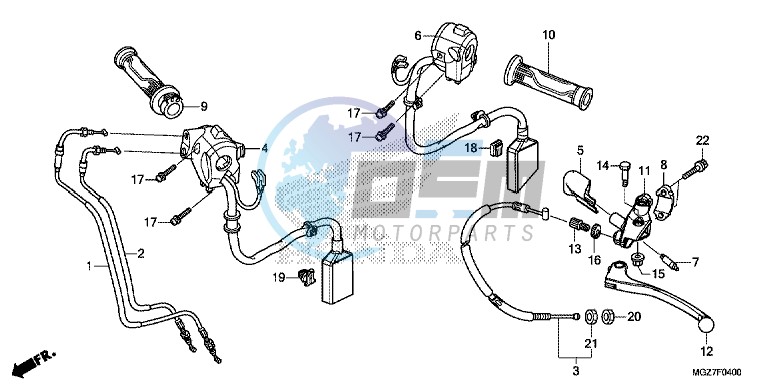 HANDLE LEVER/ SWITCH/ CABLE