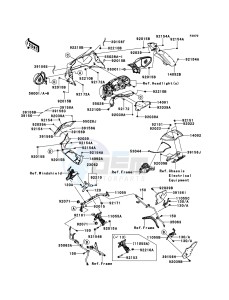 1400GTR_ABS ZG1400CDF FR GB XX (EU ME A(FRICA) drawing Cowling(Upper)