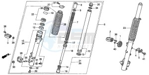 NX500 DOMINATOR drawing FRONT FORK