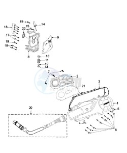 Tweet 125 VX drawing CRANKCASE COVER