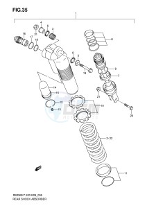 RM250 (E3-E28) drawing REAR SHOCK ABSORBER