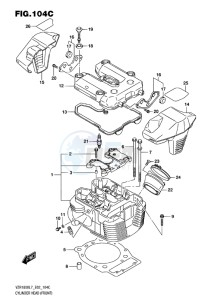 VZR1800BZ BOULEVARD EU drawing CYLINDER HEAD (FRONT)