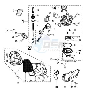 METAL XA BE drawing CARBURETTOR