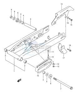 DR800S (E4) drawing REAR SWINGING ARM